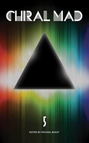Cover of CHIRAL MAD 5, Black triangle against rainbow background