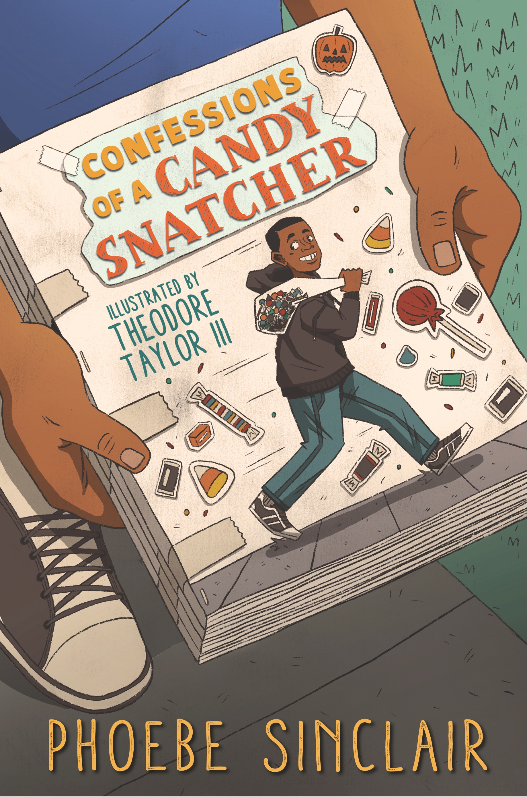 Cover image featuring two brown hands holding a handmade zine with the book's title and an illustration of a Black boy with a sack over one shoulder 