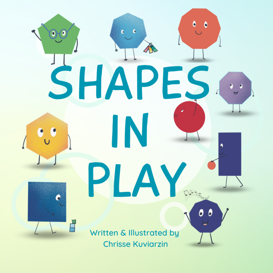 Shapes in Play paperback book cover Picture book