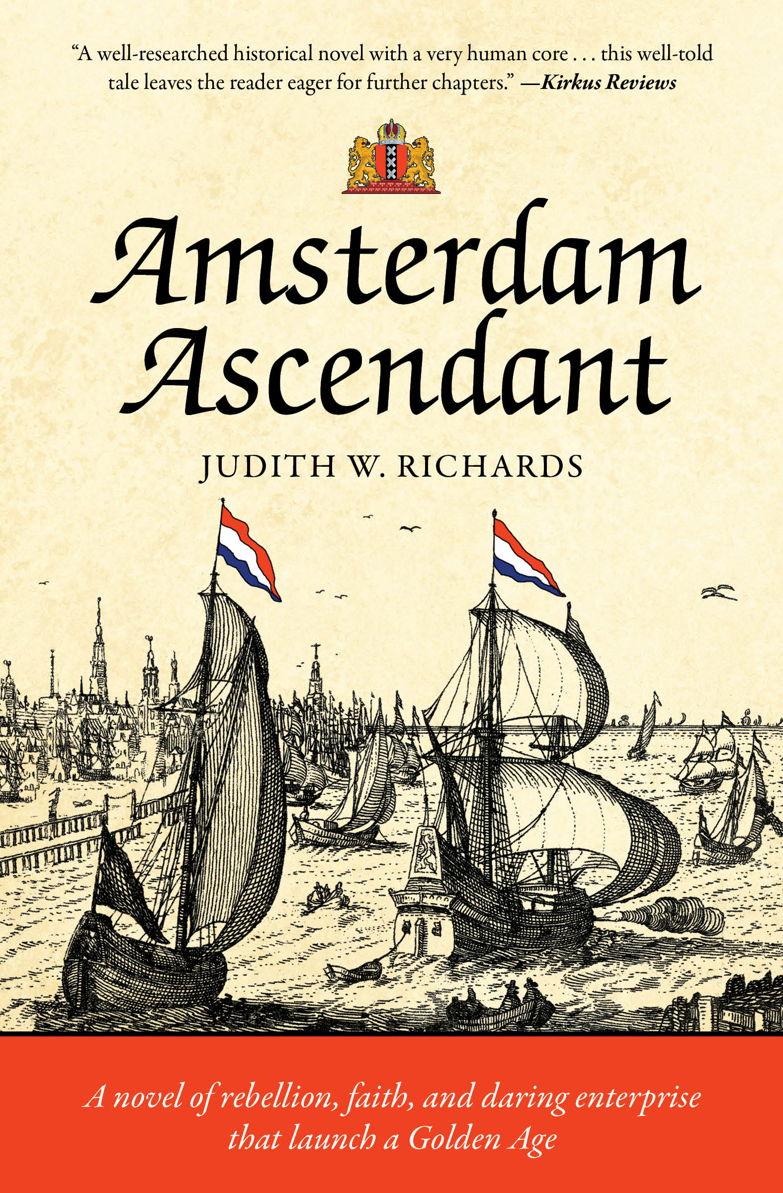 Image of Amsterdam Ascendant book featuring Amsterdam's 1500s harbor