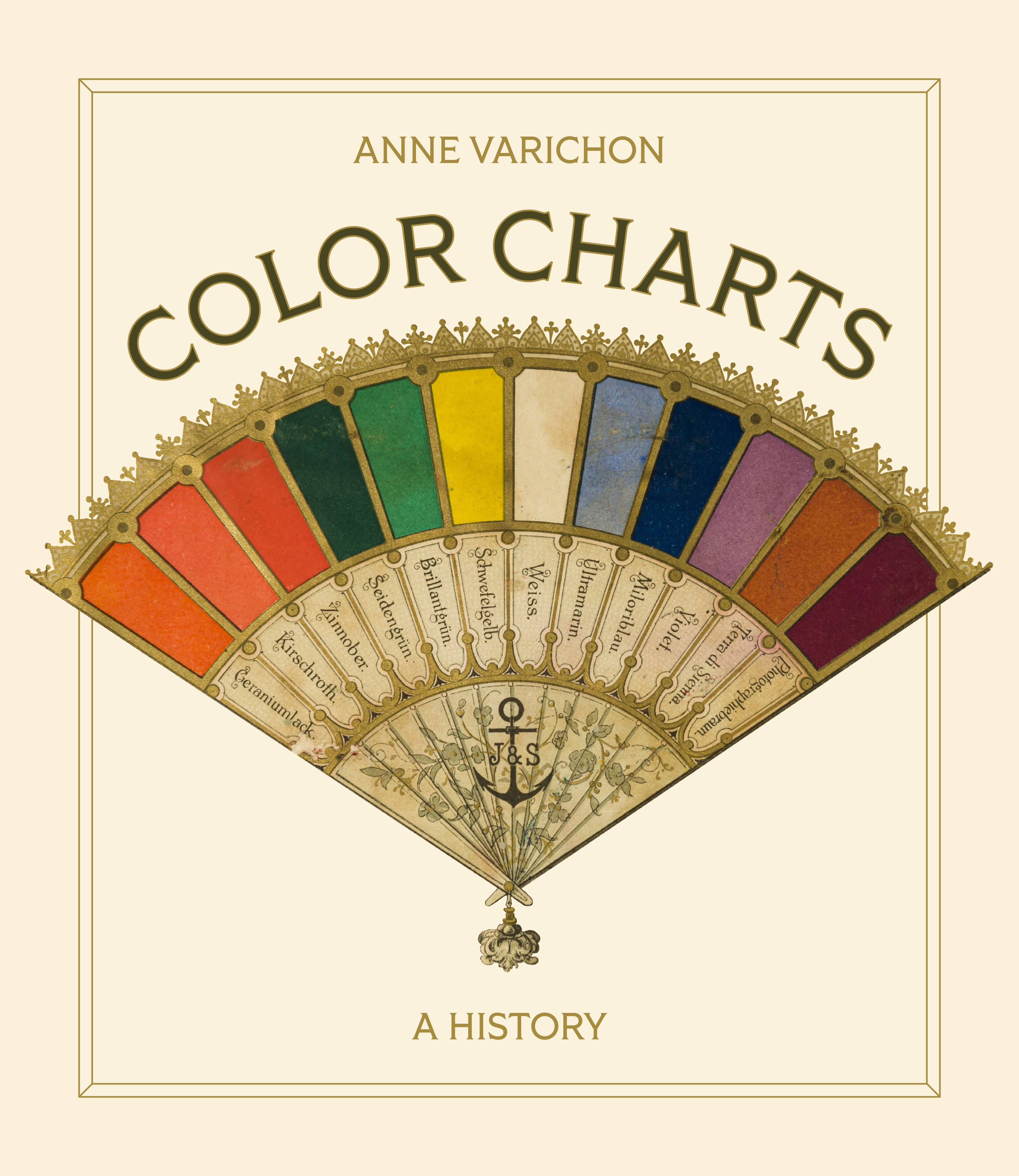 Cover of Color Charts featuring samples of paint colors arranged in a fan
