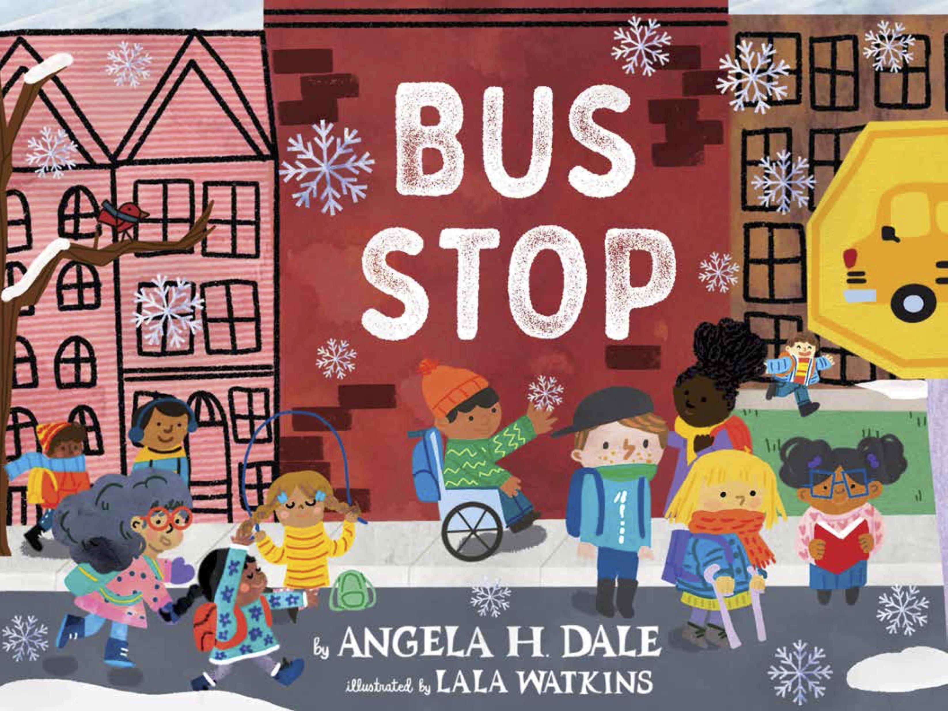 Bus Stop by Angela H Dale, Illustrated by Lala Watkins, Abrams 2022
